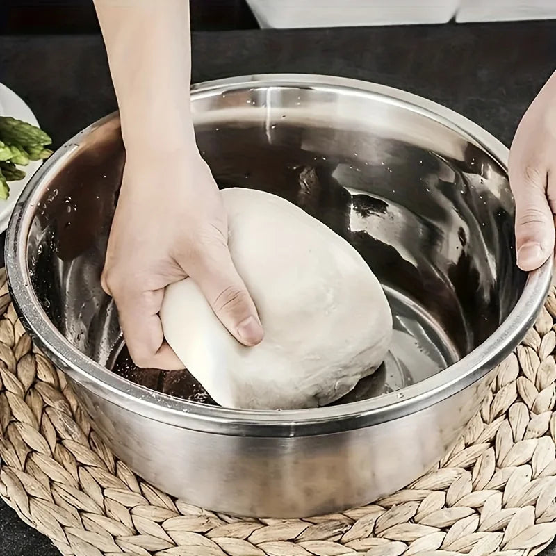 Ensemble de cuisine en acier inoxydable avec broyeur intégré, multi-filtre et bol à mélanger, pour le nettoyage et les trancher, les légumes et le fromage