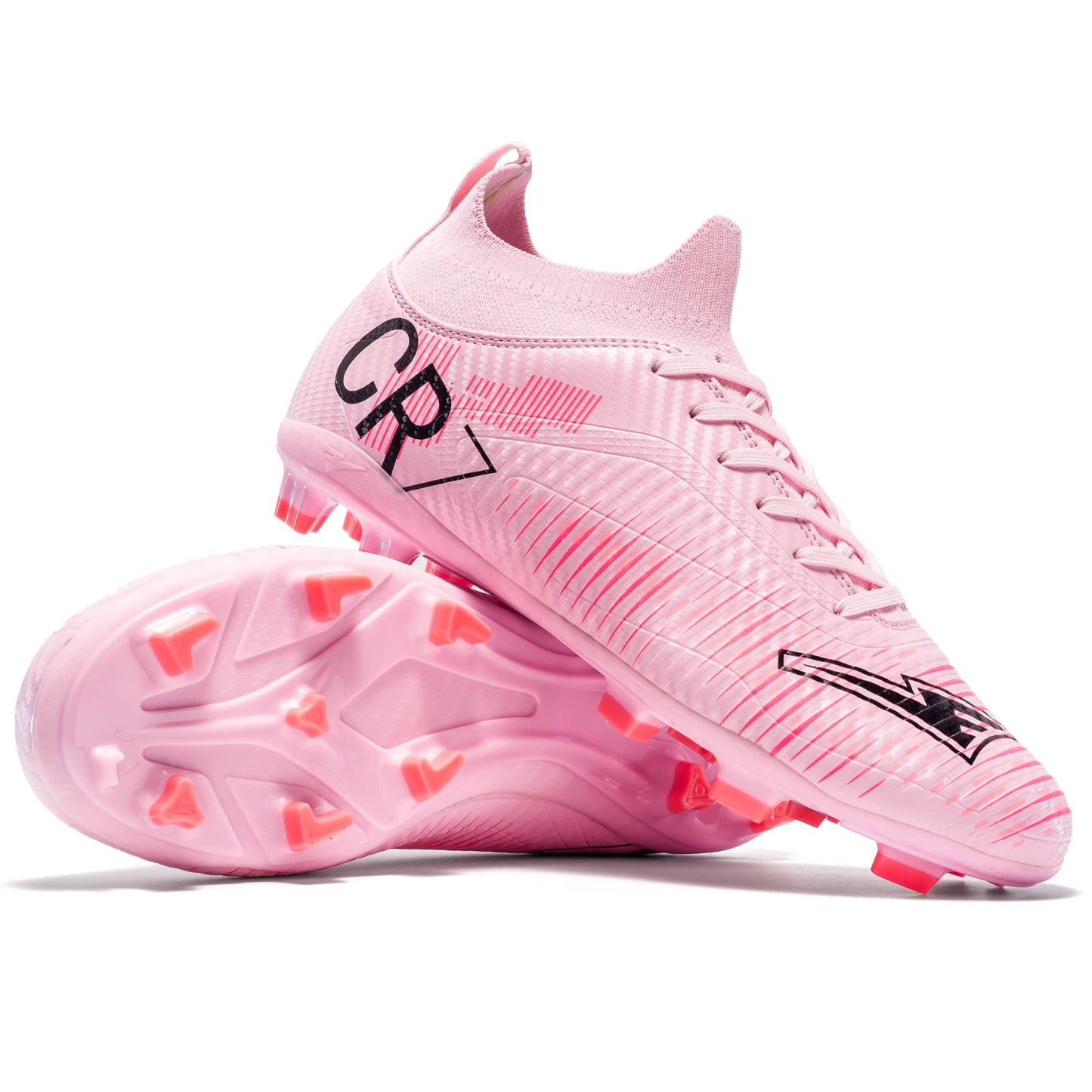 Chaussures de Football unisexes, hauts à lacets, pointes antidérapantes, Sports de plein air, crampons de Football athlétiques pour baskets d'entraînement professionnel