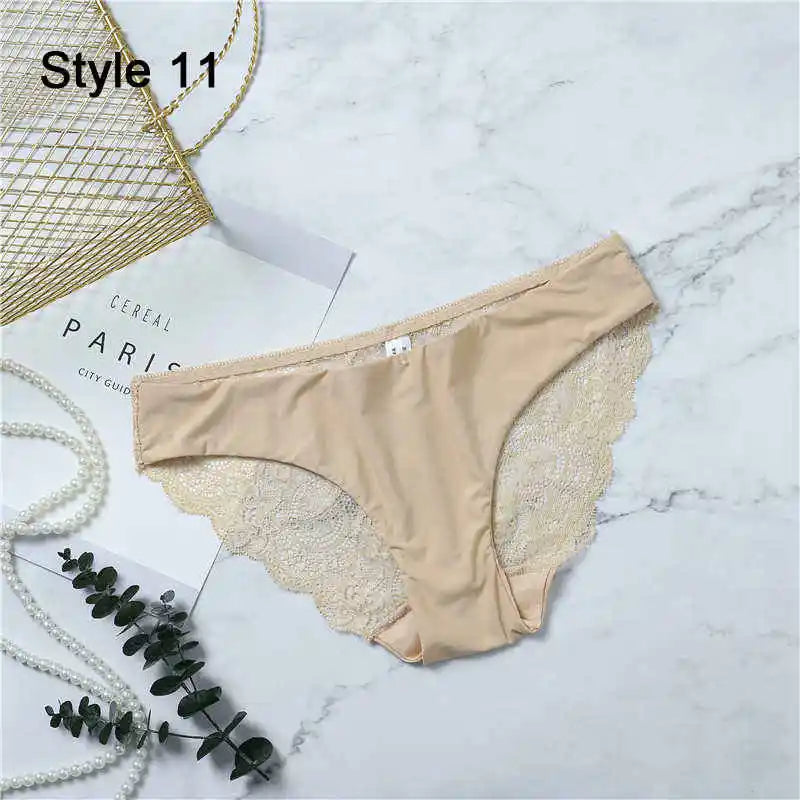 Femmes Sexy dentelle Pantie coton sans couture respirant léopard Sexy Lingerie glace soie sous-vêtements tendances