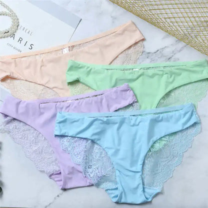 Femmes Sexy dentelle Pantie coton sans couture respirant léopard Sexy Lingerie glace soie sous-vêtements tendances