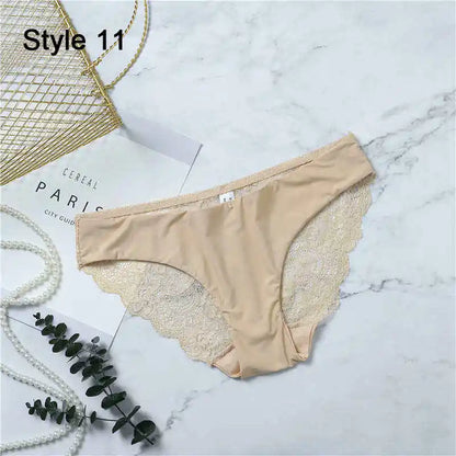 Femmes Sexy dentelle Pantie coton sans couture respirant léopard Sexy Lingerie glace soie sous-vêtements tendances