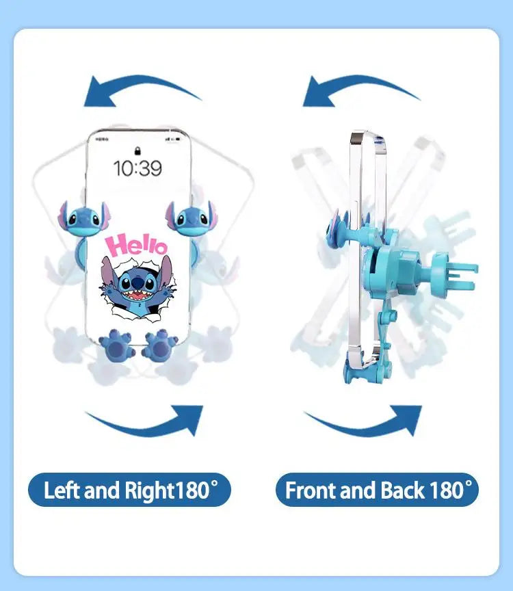 Support de téléphone de voiture point pour Support GPS Support dessin animé antidérapant antichoc Support rotatif accessoires mobiles