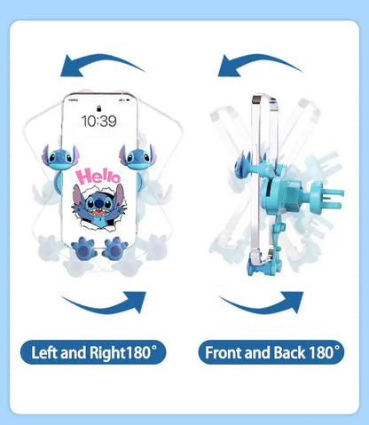 Support de téléphone de voiture point pour Support GPS Support dessin animé antidérapant antichoc Support rotatif accessoires mobiles