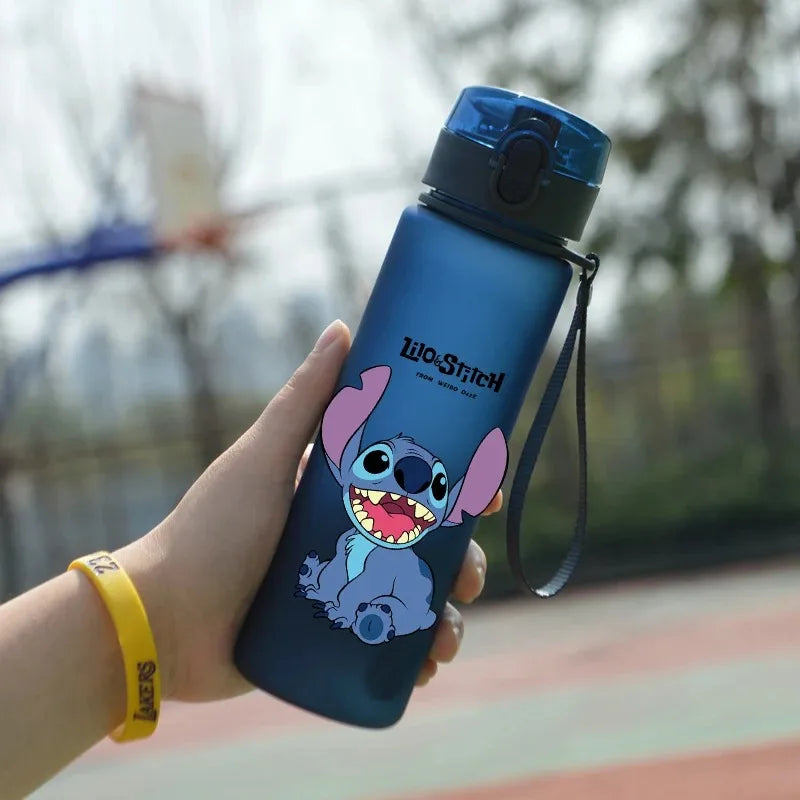 560ML point ange dessin animé tasse d'eau gris bleu Portable en plastique grande capacité figurines de dessin animé tasse transparente Sports de plein air eau