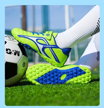 Chaussures de football professionnelles d'intérieur pour enfants, chaussures de terrain de football pour garçons, baskets originales, match rapide, TF, AG Society, Aleats
