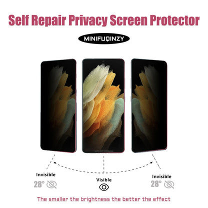 Film auto-réparateur pour Samsung Galaxy S25 Ultra S24 S23 S22 S20 Plus, 3 pièces, protecteur d'écran de confidentialité, déverrouillage S21 5G Note 20, pas du verre