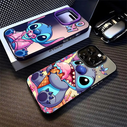 Étui animaux de dessin animé mignon pour Apple IPhone 16 11 15 13 14 Pro Max 12 15 Plus 11Pro, lentille mate, protection plaquée