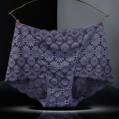 Sous-vêtements femmes taille haute lingerie sexy femmes évidé dentelle grande taille culottes slips ropa intérieur femenina ropa mujer