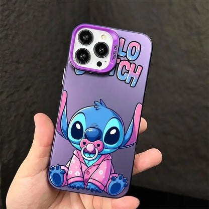 Étui animaux de dessin animé mignon pour Apple IPhone 16 11 15 13 14 Pro Max 12 15 Plus 11Pro, lentille mate, protection plaquée