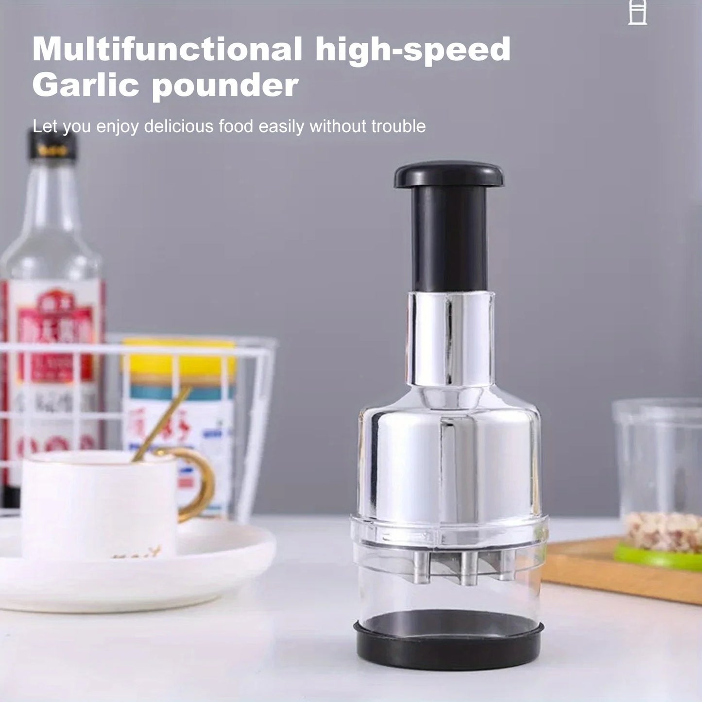 Presse-ail manuel, broyeur d'ail, hachoir à oignon, Type poussoir, outil d'ail, outils pour fruits et légumes, accessoires de cuisine