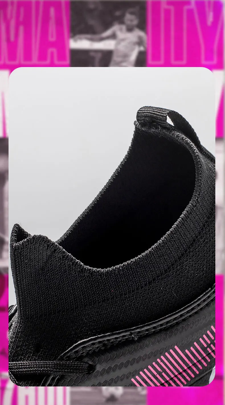 Chaussures de Football unisexes, hauts à lacets, pointes antidérapantes, Sports de plein air, crampons de Football athlétiques pour baskets d'entraînement professionnel