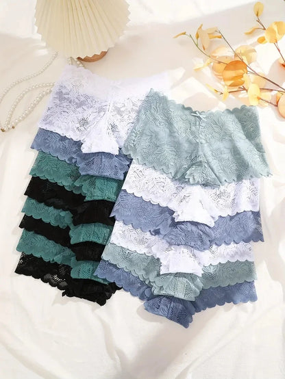 14 pièces/ensemble femmes dentelle Boyshorts Sexy caleçons taille basse culottes dames mode florale sous-vêtements en dentelle S-XL filles culotte intimes