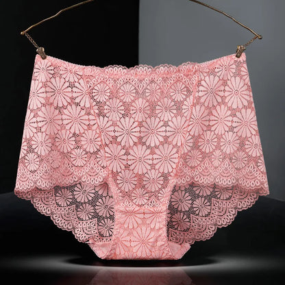 Sous-vêtements femmes taille haute lingerie sexy femmes évidé dentelle grande taille culottes slips ropa intérieur femenina ropa mujer