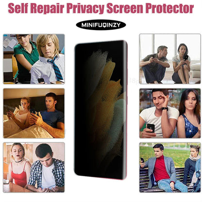 Film auto-réparateur pour Samsung Galaxy S25 Ultra S24 S23 S22 S20 Plus, 3 pièces, protecteur d'écran de confidentialité, déverrouillage S21 5G Note 20, pas du verre