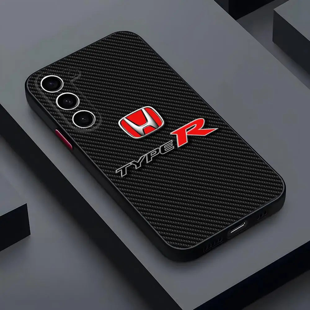 Coque de téléphone pour voitures de Performance rastar-h-hondaes, étui arrière de luxe mat Transparent pour Samsung S22 FE S23 Ultra S24 Plus S25