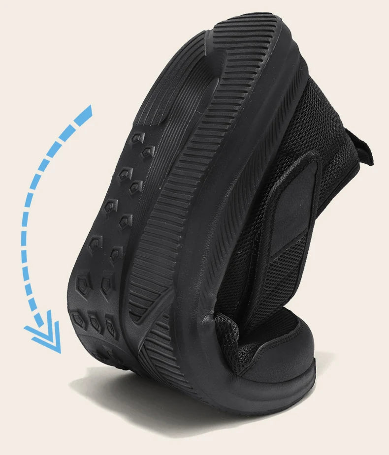 Femmes orthopédiques pieds larges gonflés marche chaussures décontractées unisexe pouce éversion réglage doux confortable diabétique homme chaussures