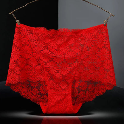 Sous-vêtements femmes taille haute lingerie sexy femmes évidé dentelle grande taille culottes slips ropa intérieur femenina ropa mujer