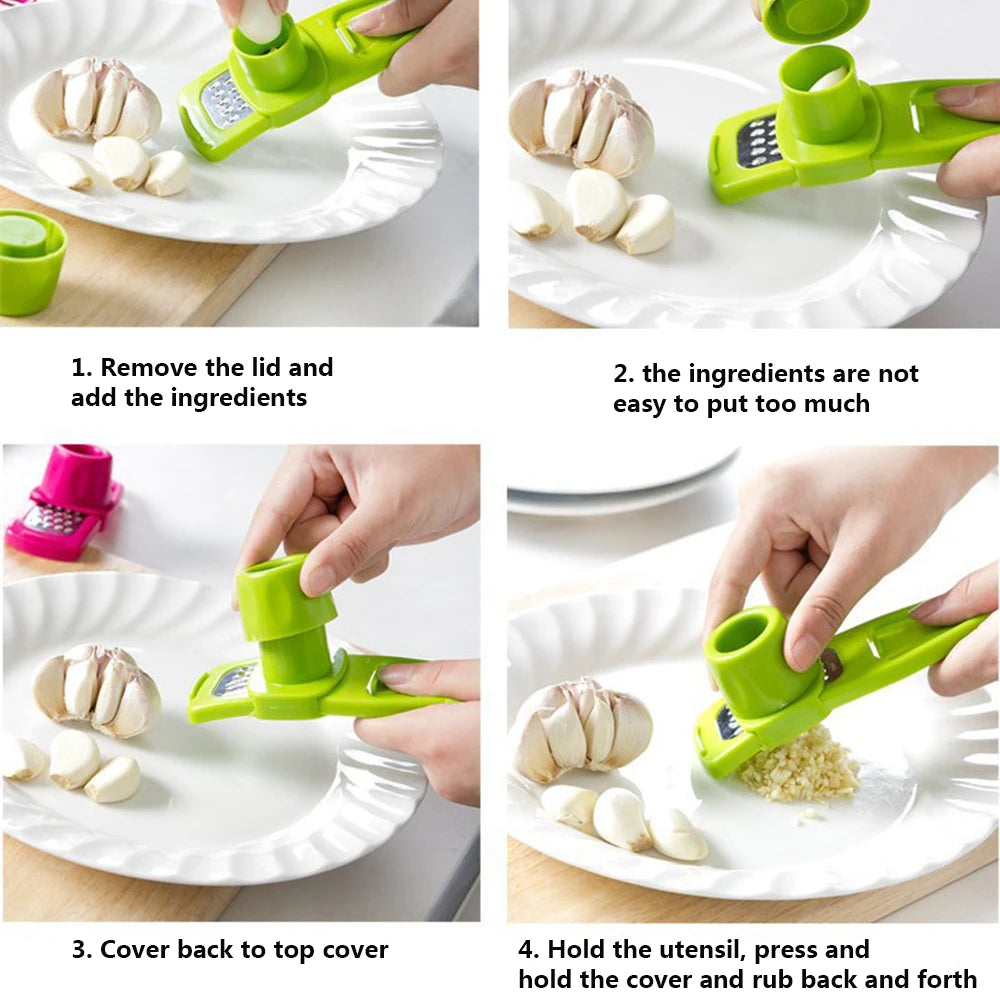 Broyeur d'ail au gingembre, presse à ail, râpe, éplucheur manuel, hachoir à ail, outil de hachage, accessoires de cuisine