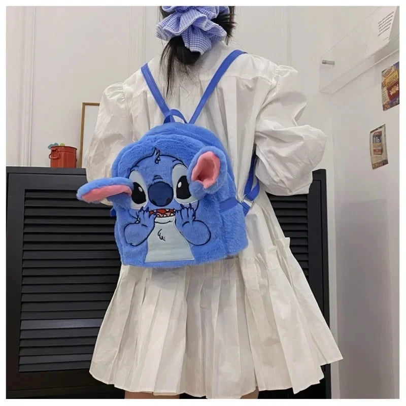 Nouveau sac à dos en peluche Disney Ins japonais point bleu dessin animé drôle grande capacité étudiant sac à dos sac de maternelle enfant cadeau
