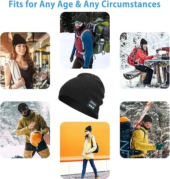 Bluetooth casque sans fil casquette intelligente casque chaud bonnet haut-parleur chasse Camping course musique écouteur chapeau Rechargeable