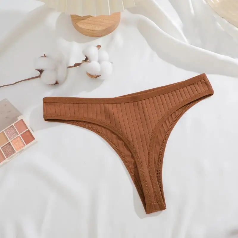 Strings en coton sans couture pour femmes, culotte sexy, taille basse, solide, respirant, confortable, doux, string, sous-pantalon, 8 pièces, ensemble