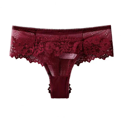 Sous-vêtements Sexy en dentelle pour femmes, culotte élégante en dentelle ajourée, Lingerie respirante, tentation brodée, intimes