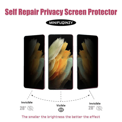 Film auto-réparateur pour Samsung Galaxy S25 Ultra S24 S23 S22 S20 Plus, 3 pièces, protecteur d'écran de confidentialité, déverrouillage S21 5G Note 20, pas du verre