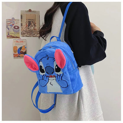 Nouveau sac à dos en peluche Disney Ins japonais point bleu dessin animé drôle grande capacité étudiant sac à dos sac de maternelle enfant cadeau
