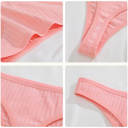 Strings en coton sans couture pour femmes, culotte sexy, taille basse, solide, respirant, confortable, doux, string, sous-pantalon, 8 pièces, ensemble