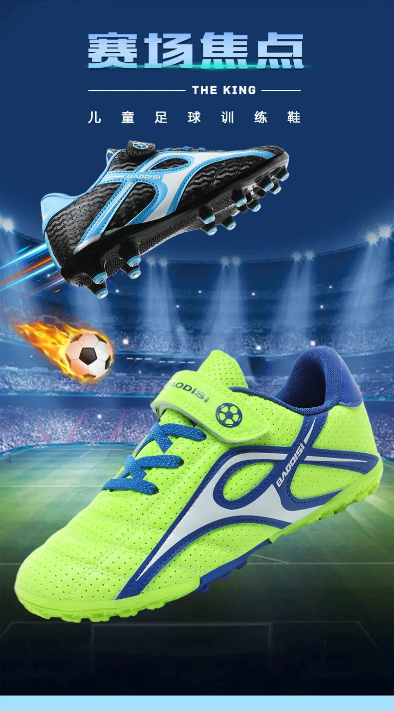 Chaussures de football professionnelles d'intérieur pour enfants, chaussures de terrain de football pour garçons, baskets originales, match rapide, TF, AG Society, Aleats