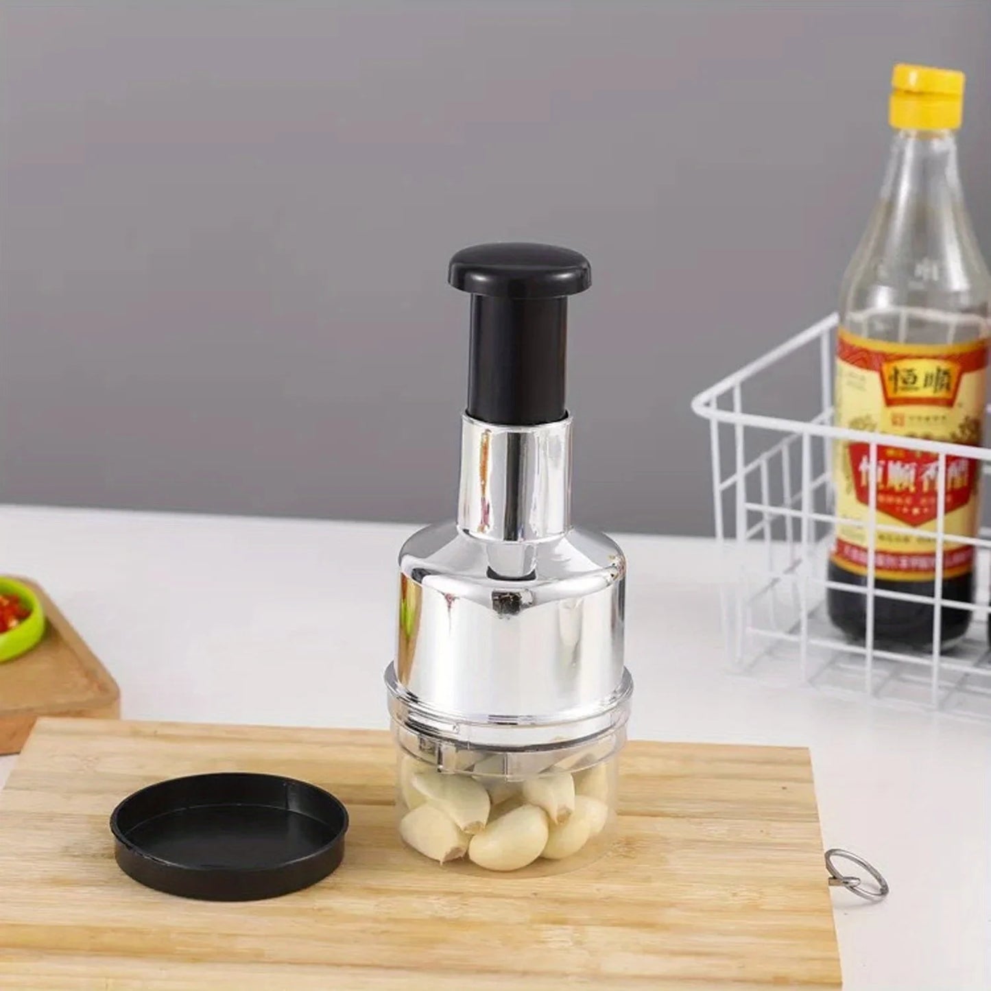 Presse-ail manuel, broyeur d'ail, hachoir à oignon, Type poussoir, outil d'ail, outils pour fruits et légumes, accessoires de cuisine