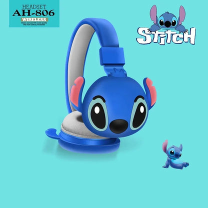 Nouveau Disney point sans fil Bluetooth casque AH-806 HIFI stéréo son pliable casques avec micro Anime dessin animé enfants cadeau