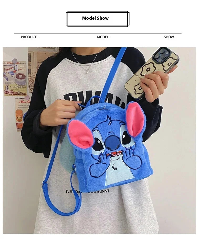 Nouveau sac à dos en peluche Disney Ins japonais point bleu dessin animé drôle grande capacité étudiant sac à dos sac de maternelle enfant cadeau