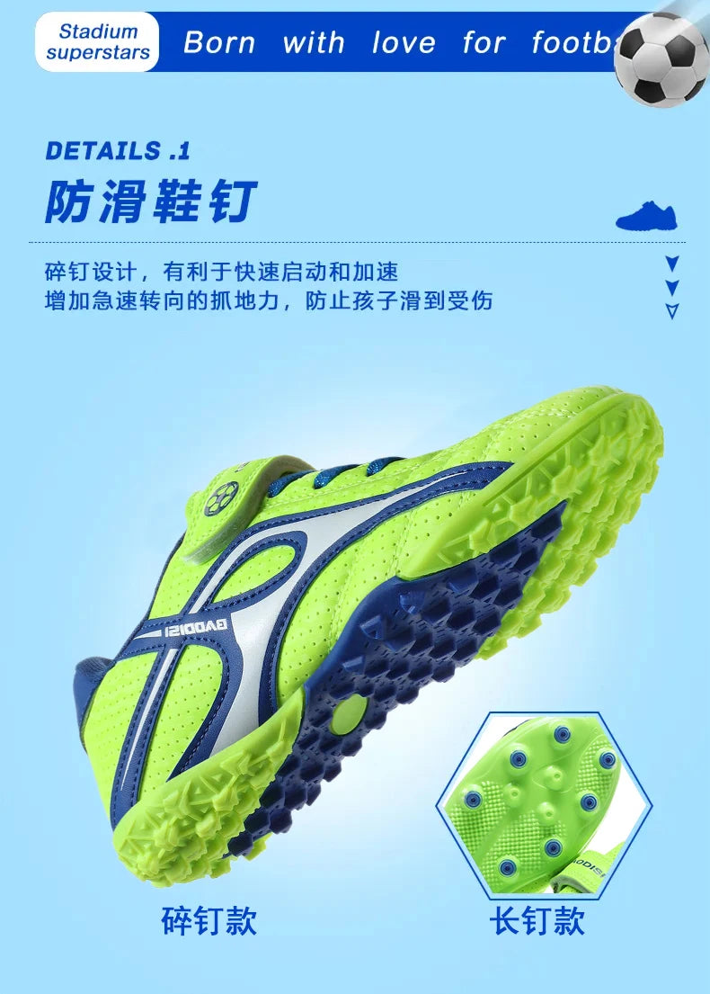 Chaussures de football professionnelles d'intérieur pour enfants, chaussures de terrain de football pour garçons, baskets originales, match rapide, TF, AG Society, Aleats