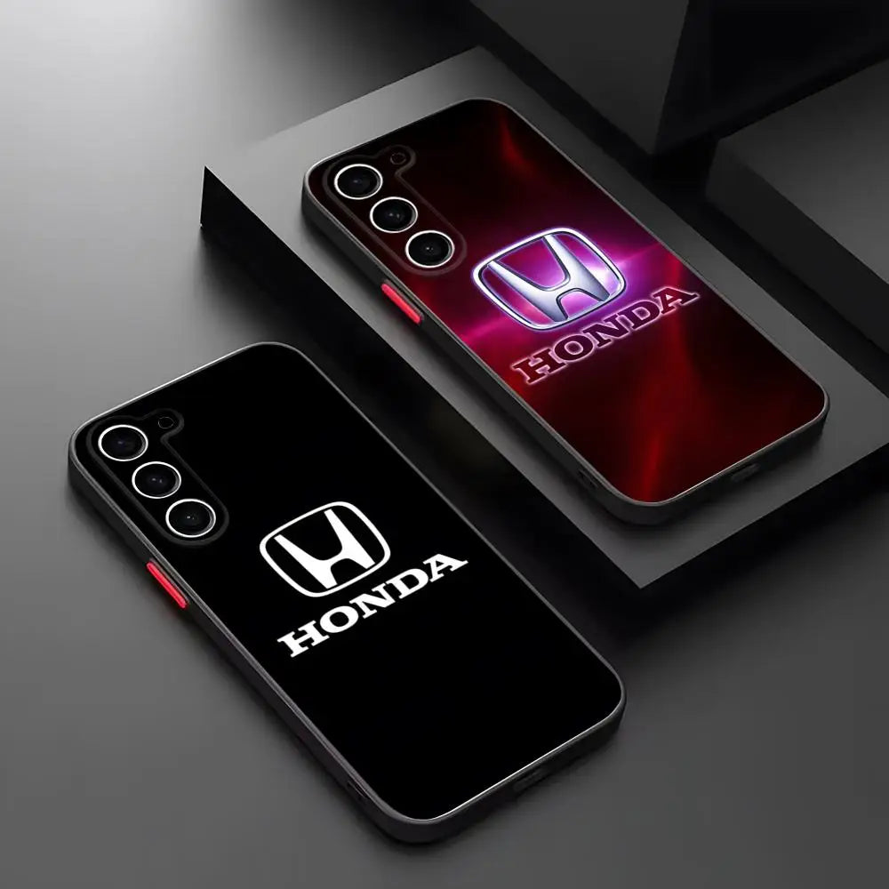 Coque de téléphone pour voitures de Performance rastar-h-hondaes, étui arrière de luxe mat Transparent pour Samsung S22 FE S23 Ultra S24 Plus S25