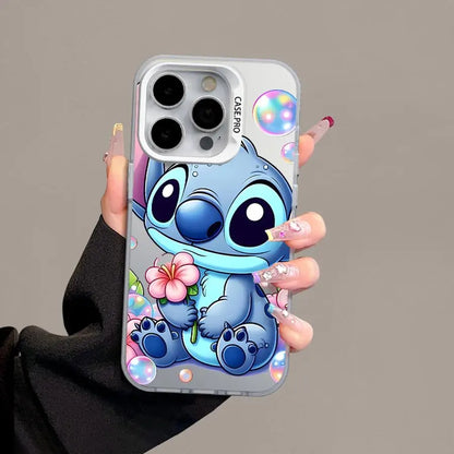 Étui animaux de dessin animé mignon pour Apple IPhone 16 11 15 13 14 Pro Max 12 15 Plus 11Pro, lentille mate, protection plaquée