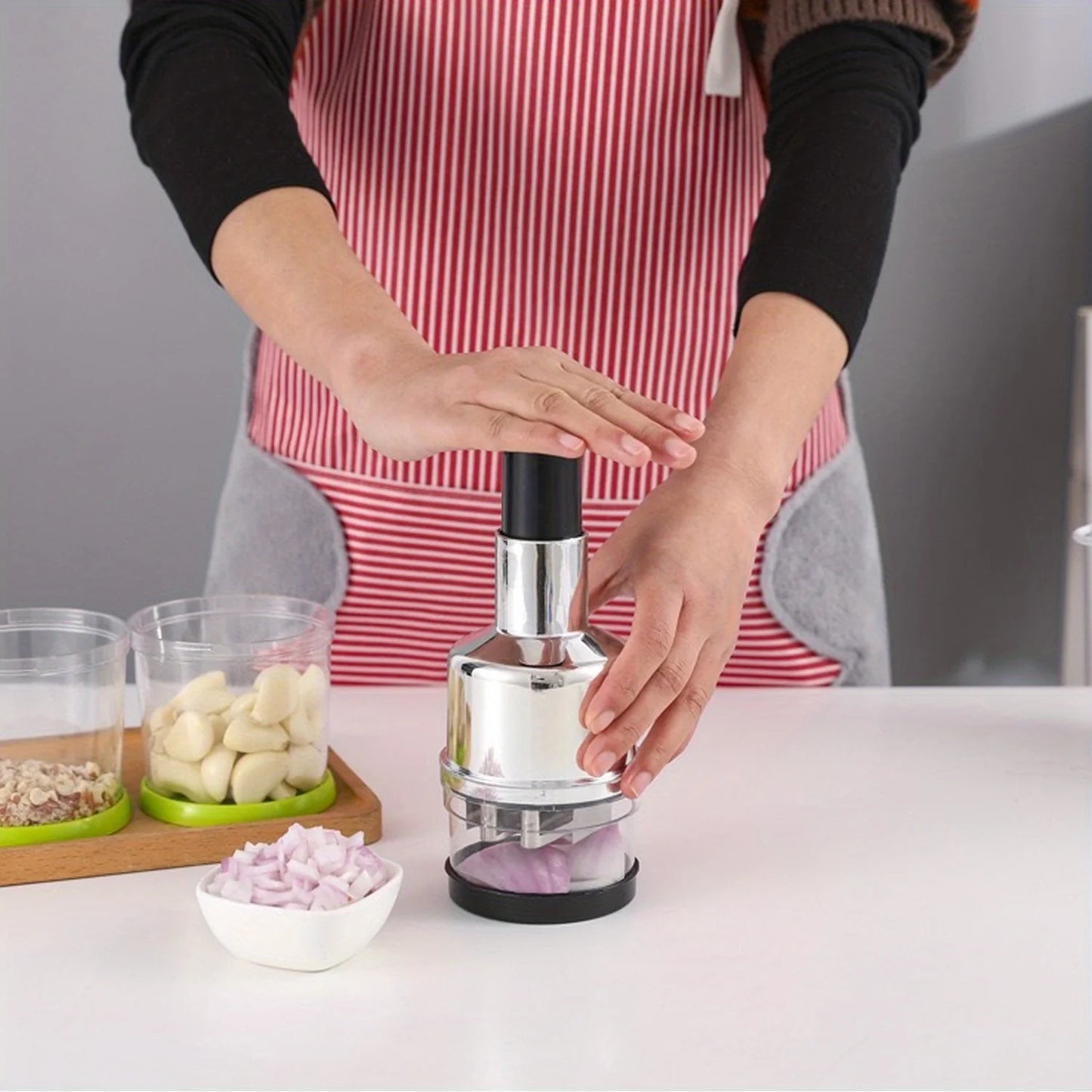 Presse-ail manuel, broyeur d'ail, hachoir à oignon, Type poussoir, outil d'ail, outils pour fruits et légumes, accessoires de cuisine