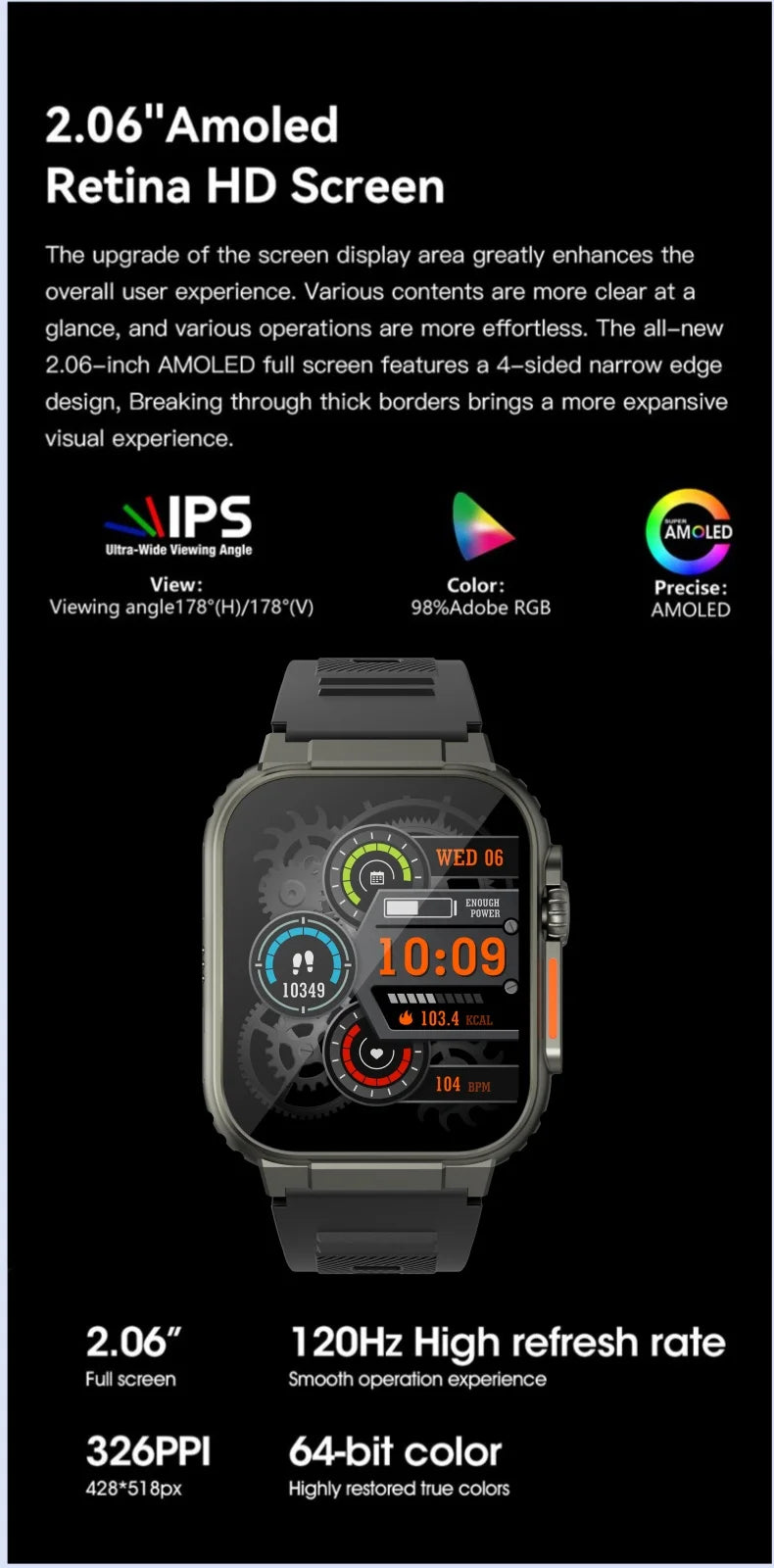 Microwear Ultra Ai3 Smartwatch 5G 180 °   Caméra rotative Google Play GPS WIFI 2.2 pouces Amoled HD affichage 4G appelant Smartwatch hommes