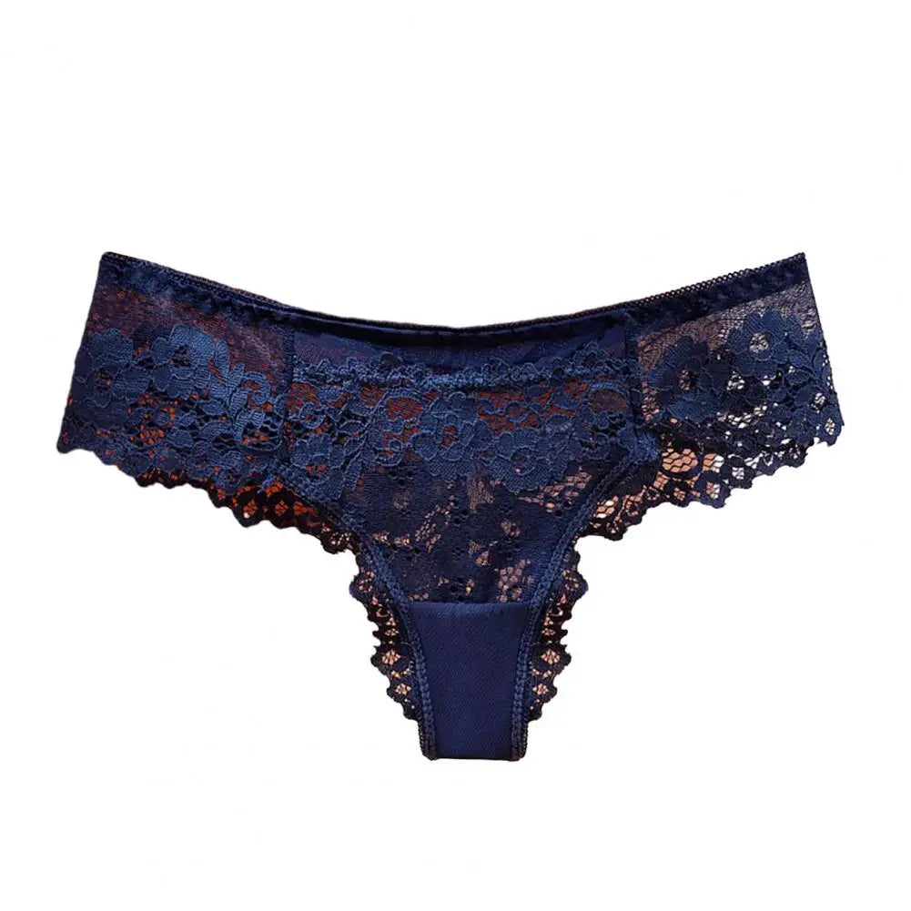 Sous-vêtements Sexy en dentelle pour femmes, culotte élégante en dentelle ajourée, Lingerie respirante, tentation brodée, intimes