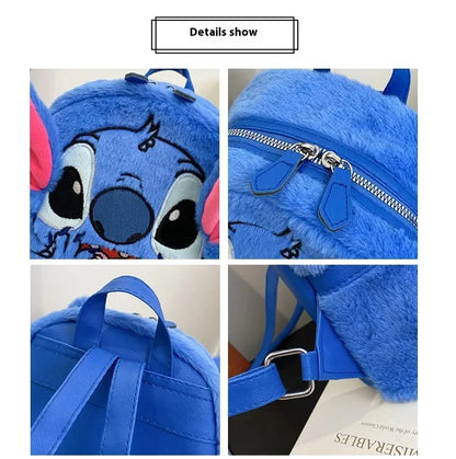 Nouveau sac à dos en peluche Disney Ins japonais point bleu dessin animé drôle grande capacité étudiant sac à dos sac de maternelle enfant cadeau