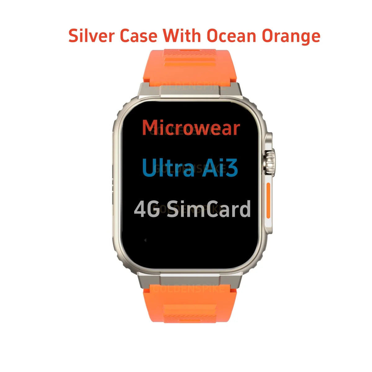 Microwear Ultra Ai3 Smartwatch 5G 180 °   Caméra rotative Google Play GPS WIFI 2.2 pouces Amoled HD affichage 4G appelant Smartwatch hommes
