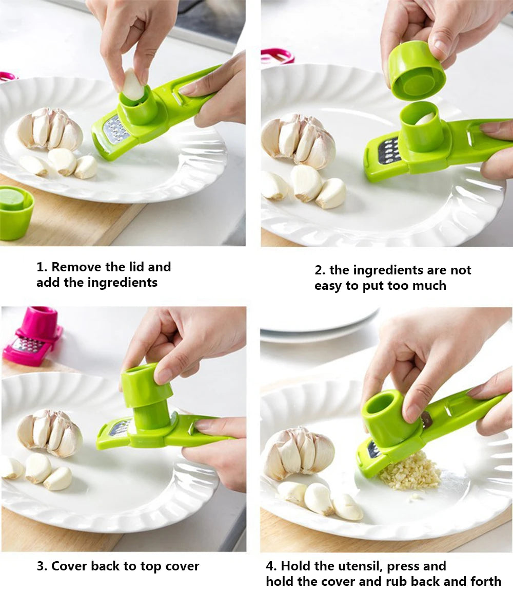 Broyeur d'ail au gingembre, presse à ail, râpe, éplucheur manuel, hachoir à ail, outil de hachage, accessoires de cuisine