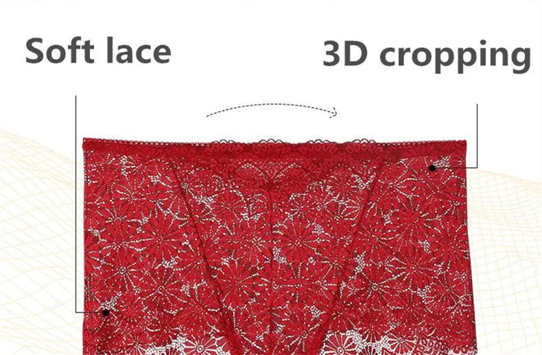 Sous-vêtements femmes taille haute lingerie sexy femmes évidé dentelle grande taille culottes slips ropa intérieur femenina ropa mujer