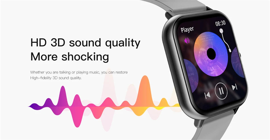 Montre intelligente étanche IP68 pour hommes et femmes, tracker de fitness, fréquence cardiaque, appel Bluetooth, IOS, Android, Xiaomi, nouveau, 2025