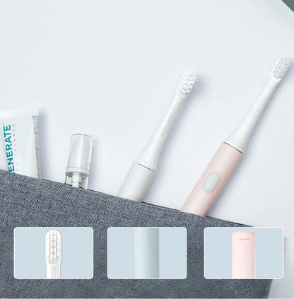 XIAOMI-Brosse à dents électrique sonique T100 Mi Smart, étanche IPX7, aste par USB, blanchiment des dents