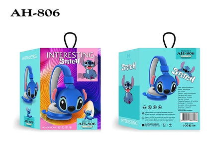 Nouveau Disney point sans fil Bluetooth casque AH-806 HIFI stéréo son pliable casques avec micro Anime dessin animé enfants cadeau