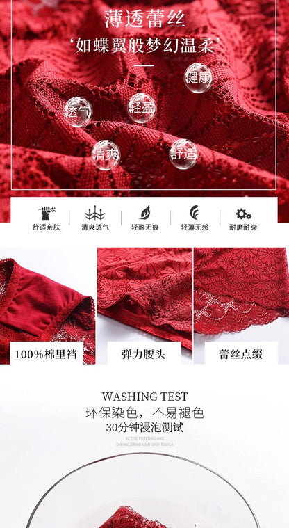 Sous-vêtements femmes taille haute lingerie sexy femmes évidé dentelle grande taille culottes slips ropa intérieur femenina ropa mujer