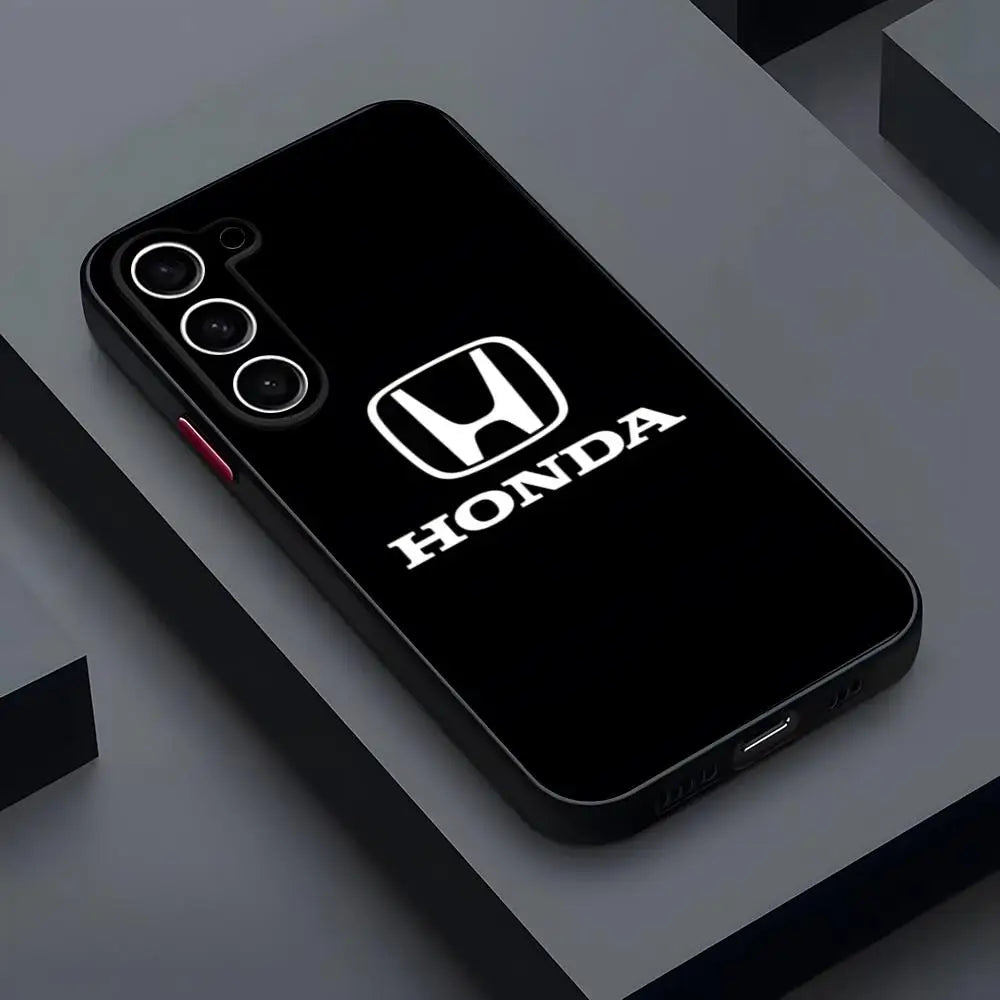 Coque de téléphone pour voitures de Performance rastar-h-hondaes, étui arrière de luxe mat Transparent pour Samsung S22 FE S23 Ultra S24 Plus S25