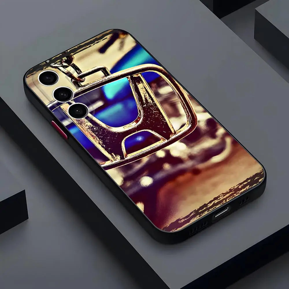 Coque de téléphone pour voitures de Performance rastar-h-hondaes, étui arrière de luxe mat Transparent pour Samsung S22 FE S23 Ultra S24 Plus S25