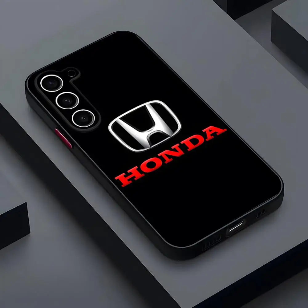 Coque de téléphone pour voitures de Performance rastar-h-hondaes, étui arrière de luxe mat Transparent pour Samsung S22 FE S23 Ultra S24 Plus S25